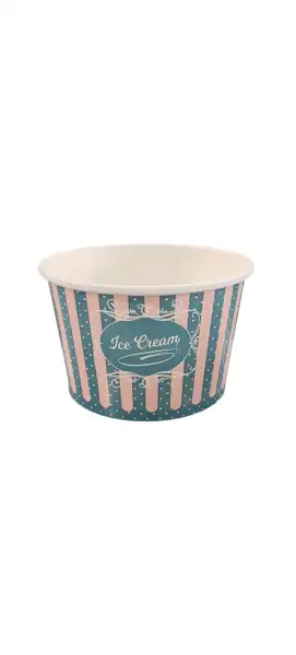 Fagyis tégely Ice cream csíkos 355 ml