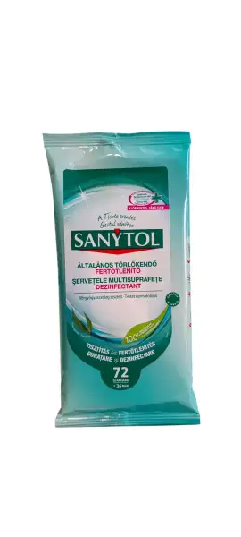 Sanytol fertőtlenítő kendő 72 db-os