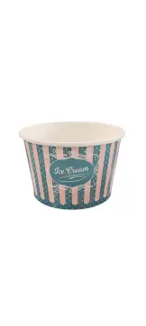 Fagyis tégely Ice cream csíkos 355 ml